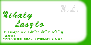 mihaly laszlo business card